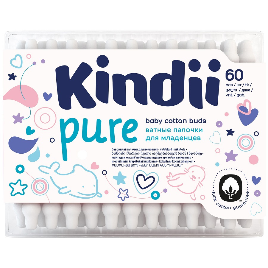 أعواد قطن للأطفال 60 قطعة