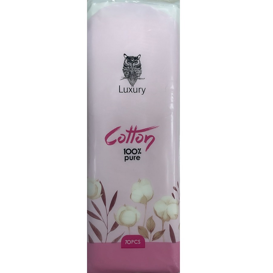 قطن فاخر 100% نقي لازالة الماكياج 70 قطعة