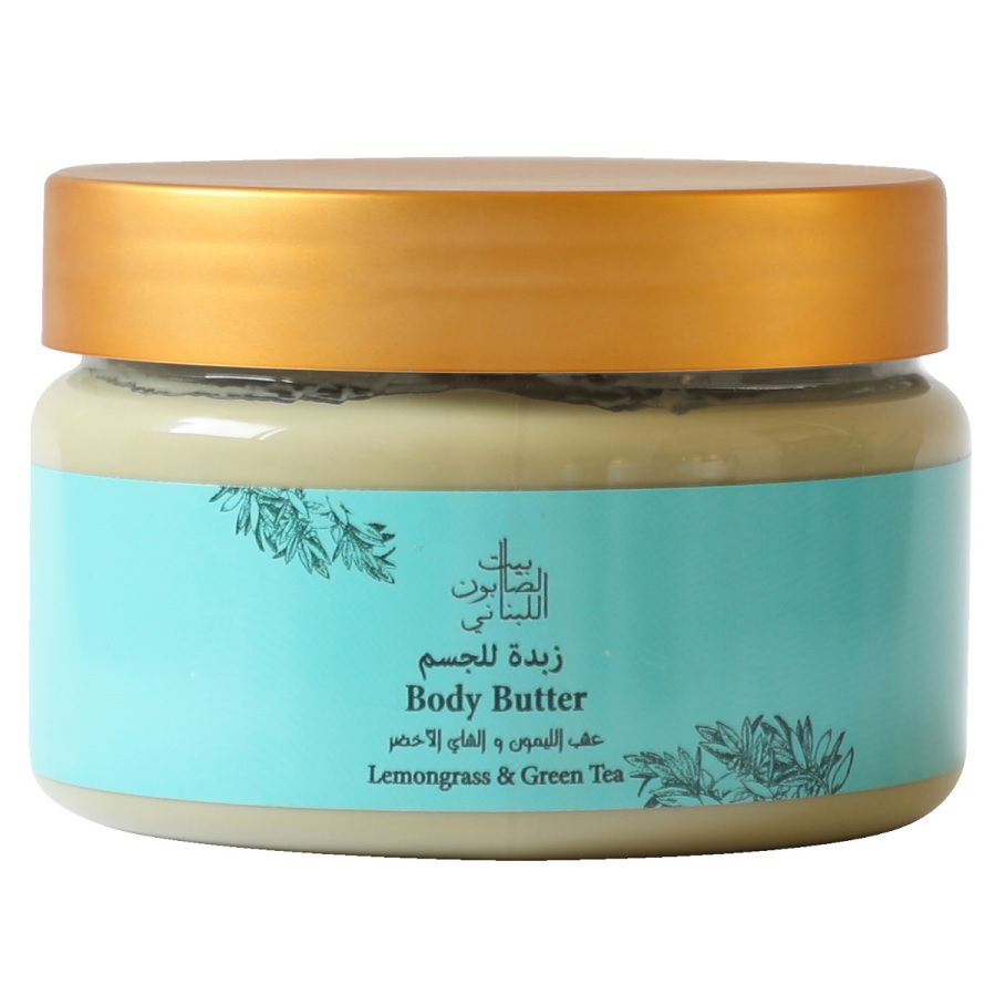 زبدة الجسم بعشب الليمون والشاي الأخضر 300 غم