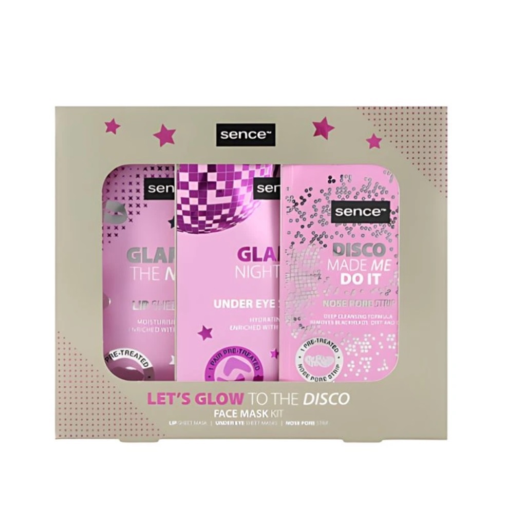 مجموعة هدايا أقنعة ديسكو جلام 3 قطع