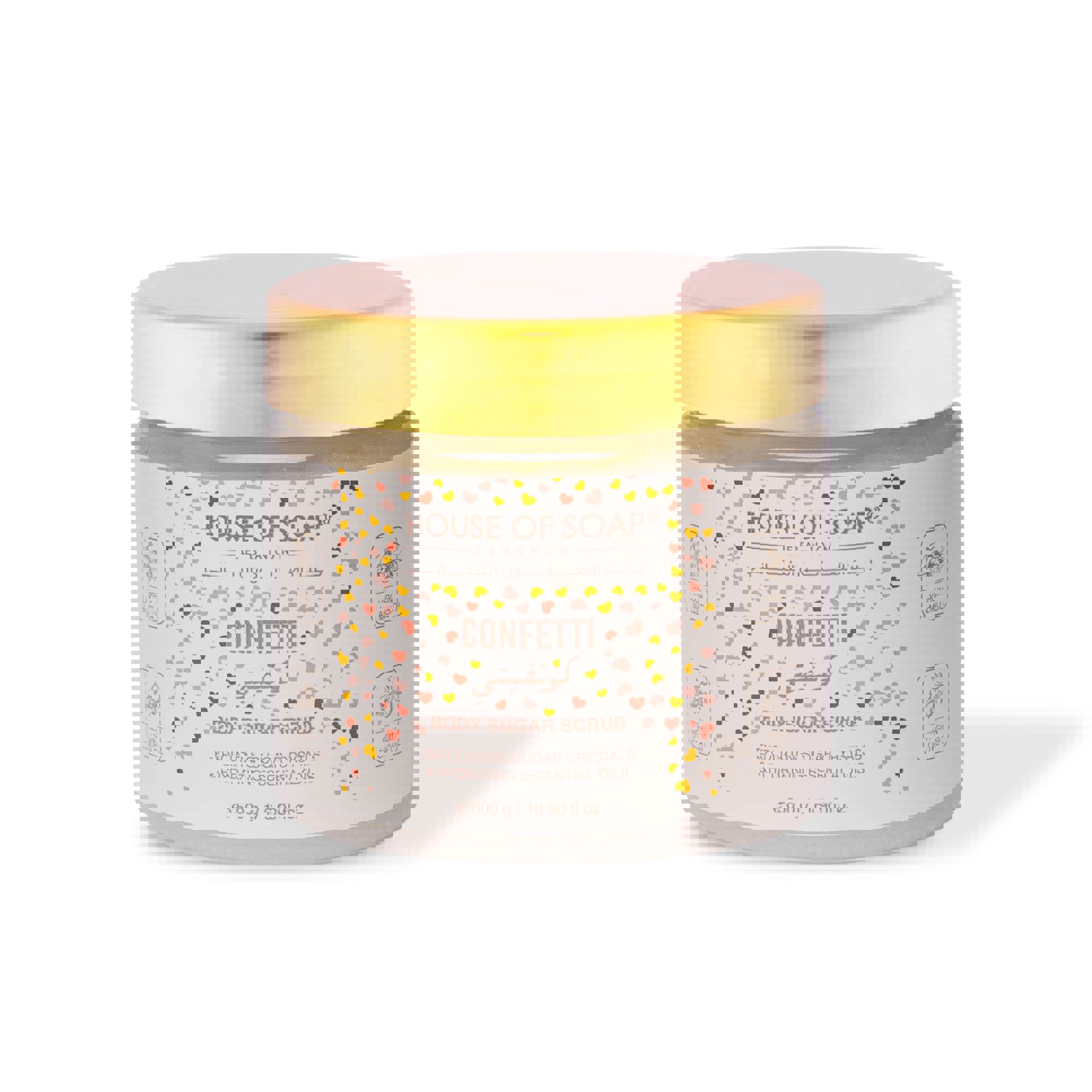 مقشر سكر الجسم بنكهة الكونفيتي 500 غرام