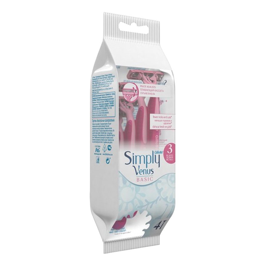 شفرات حلاقة سيمبلي فينوس 4 قطع