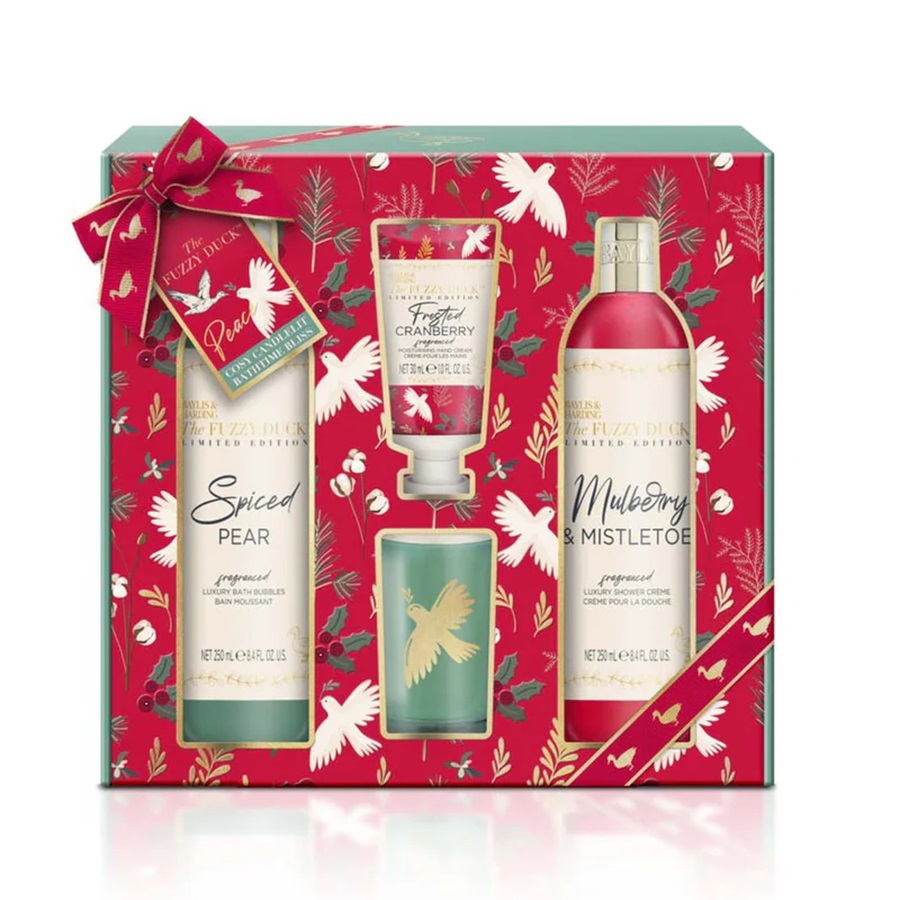 مجموعة هدايا الاستحمام الفاخرة ذا فوزي داك وينتر وندرلاند 4 قطع