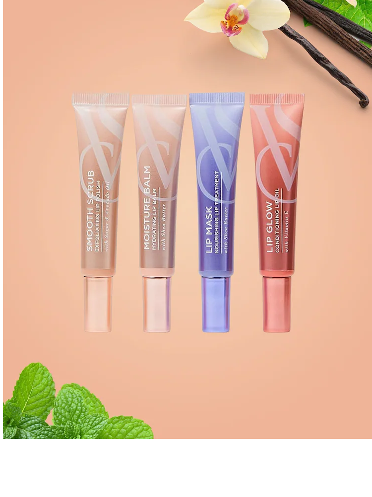 مجموعة العناية بالشفاه من فيكتوريا سيكريت (4 قطع)