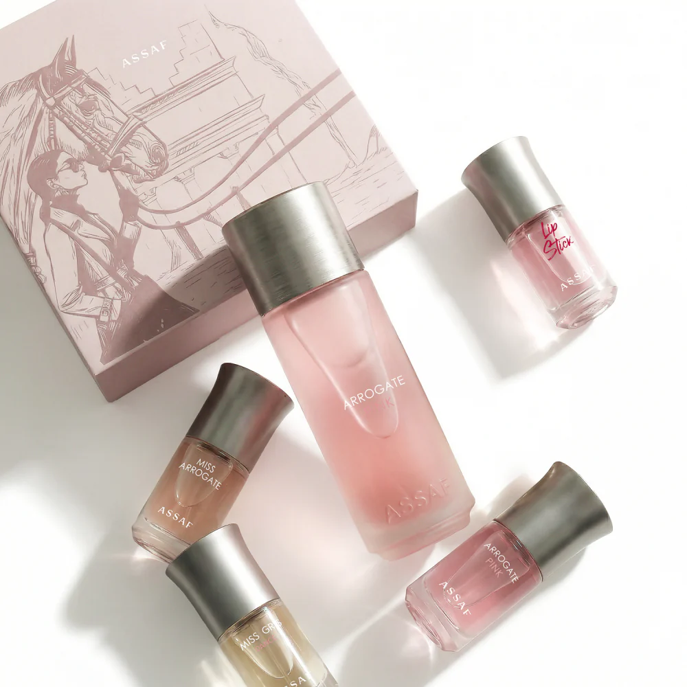 عطر أساف أروغيت بينك 200 مل + مجموعة 4 × 10 1