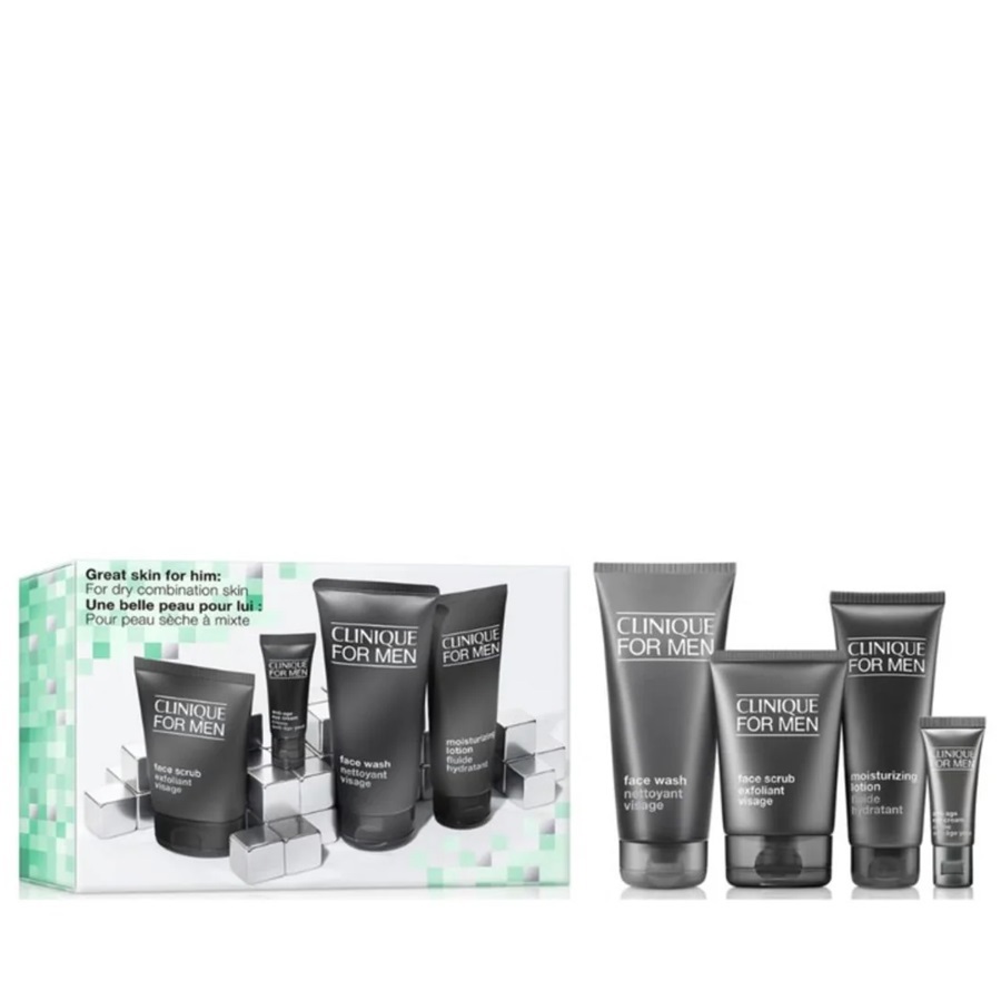 مجموعة ترطيب يومية خالية من الزيوت للرجال 4 قطع