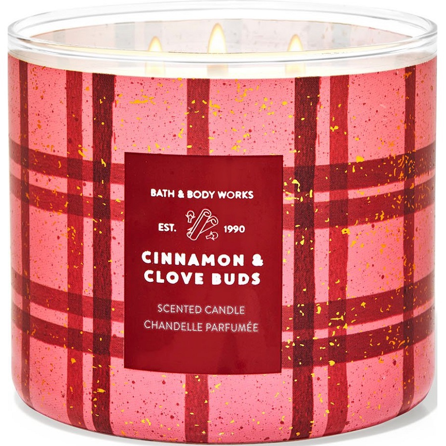 شمعة معطرة برائحة القرنفل والقرفة بثلاث فتائل 411 غم