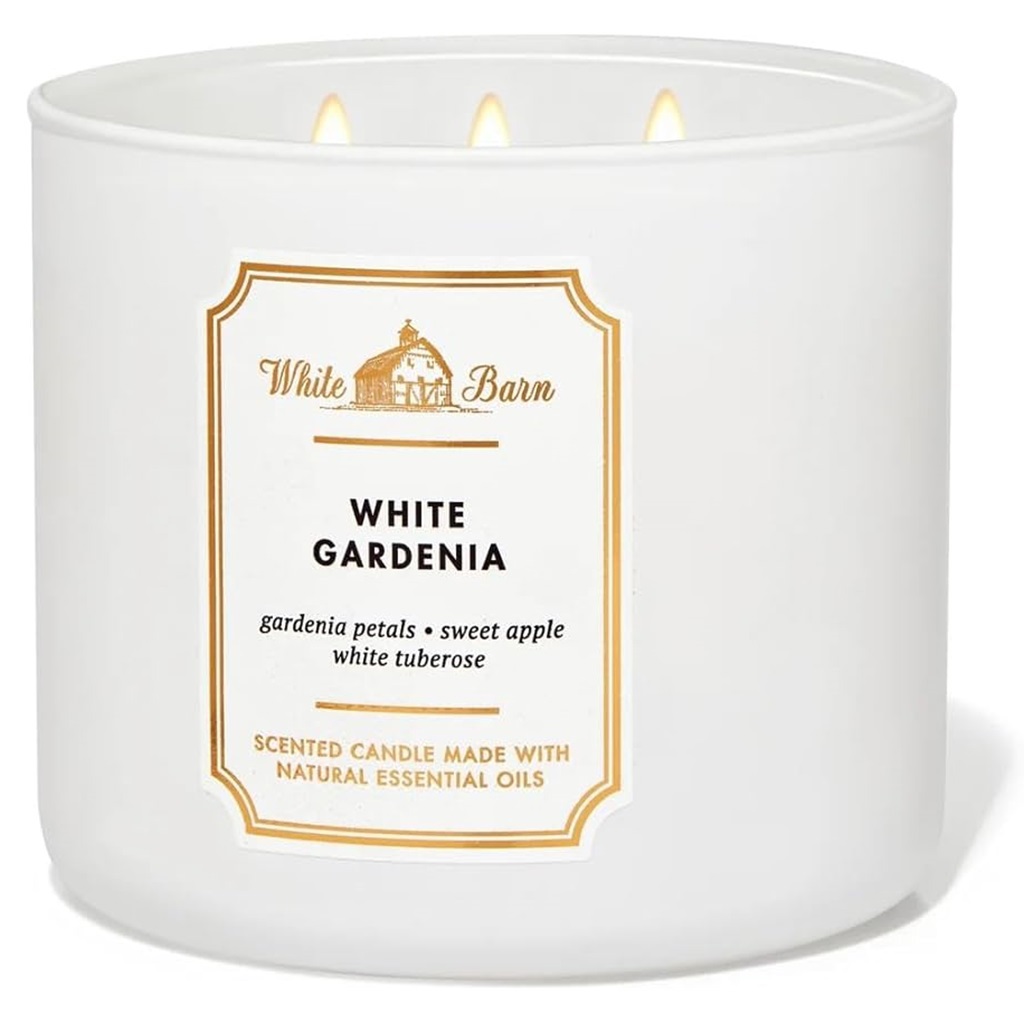 شمعة وايت غاردينيا بثلاثة فتائل 411 غم