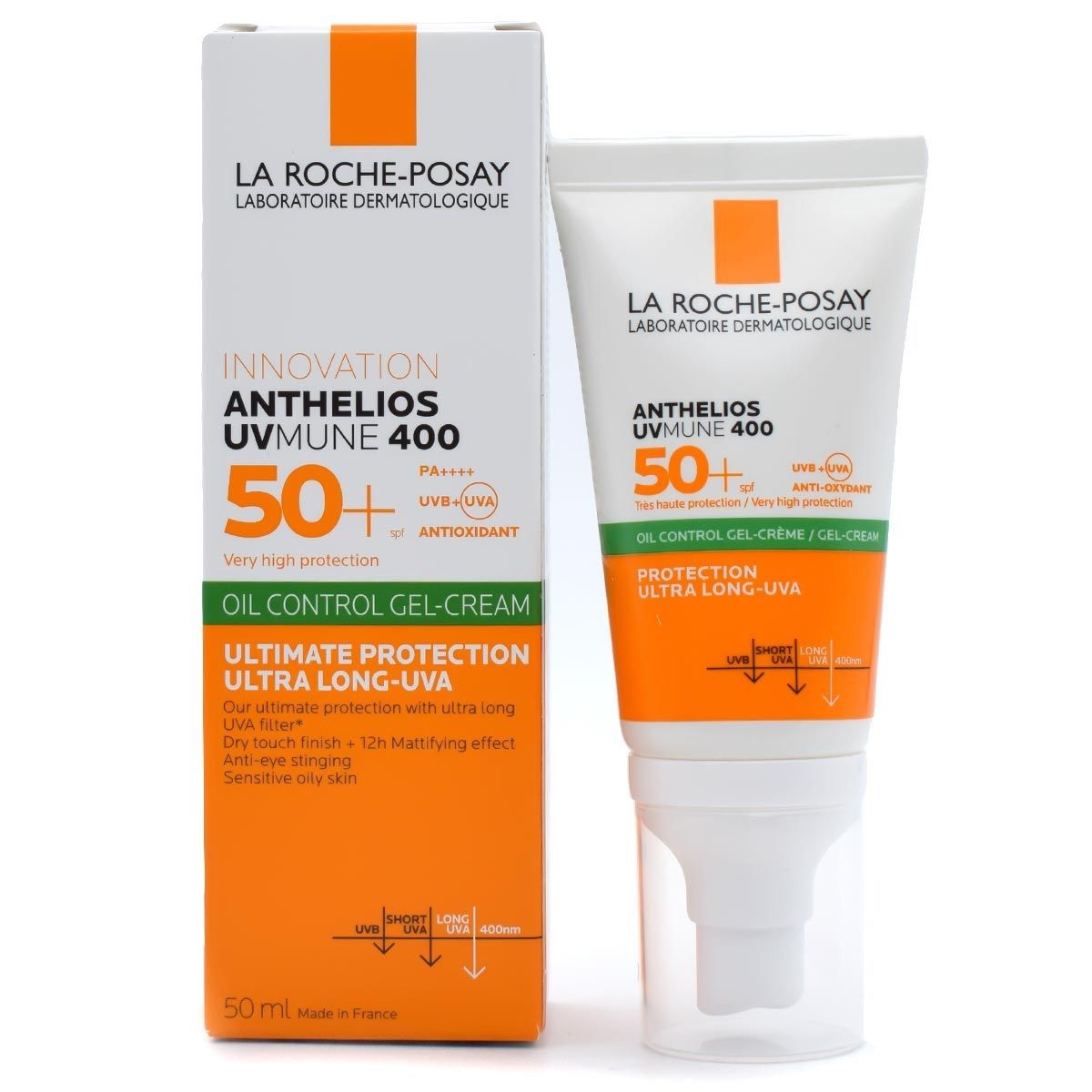 كريم جل مضاد للمعان ذو ملمس جاف بعامل حماية من الشمس 50, 50 مل