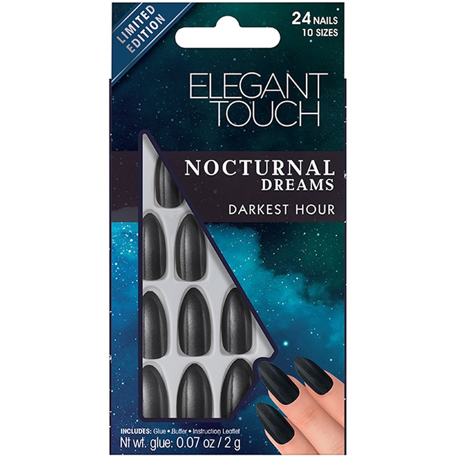 اظافر صناعية سوداء 24 اظفر