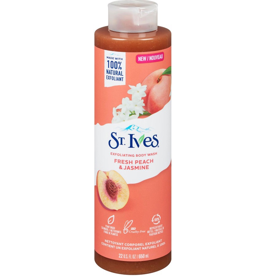 غسول للجسم برائحة الخوخ والياسمين المنعشة 650 مل