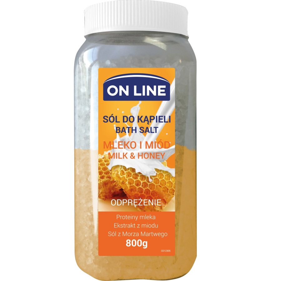 ملح الاستحمام مع العسل والحليب 800 غم