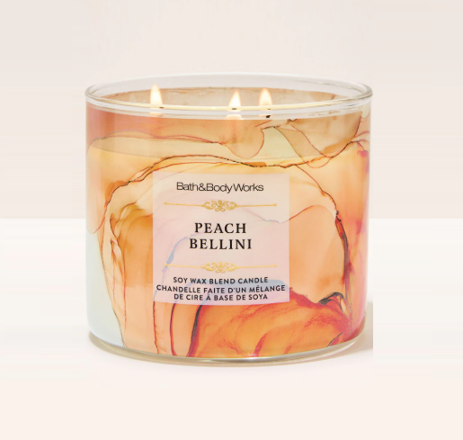 شمعة بيليني المعطرة بالخوخ 3 فتائل 411 غم