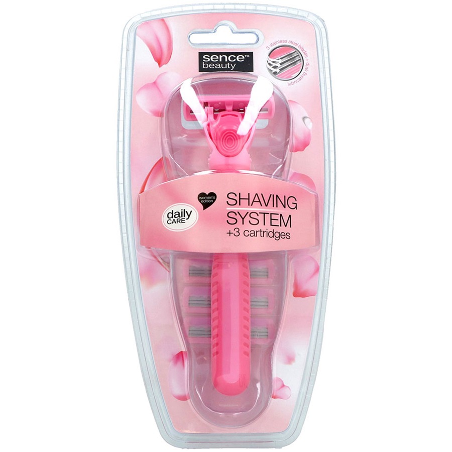 ماكينة حلاقة ثلاثية الشفرات + 3 رؤوس قابلة للاستبدال