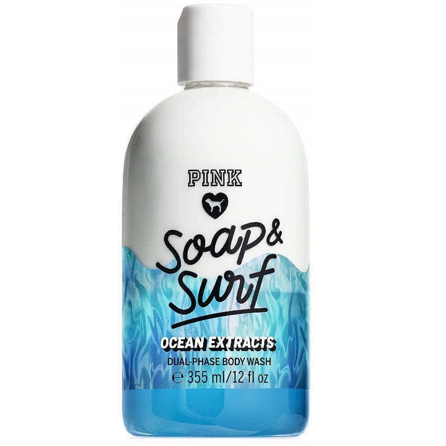 صابون وغسول الجسم رغوة بخلاصة المحيط الوردي 355 مل