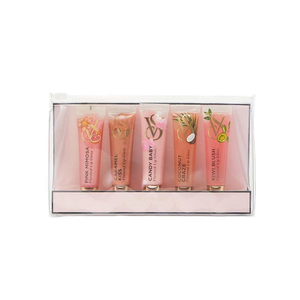 مجموعة نكهات ملمع الشفاه من فيكتوريا سيكريت (5 قطع)