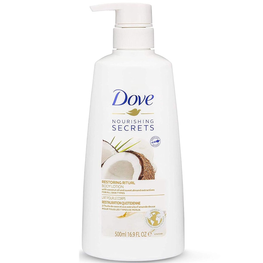 لوشن للجسم لتخفيف جفاف البشرة بزيت جوز الهند واللوز الحلو 500 مل