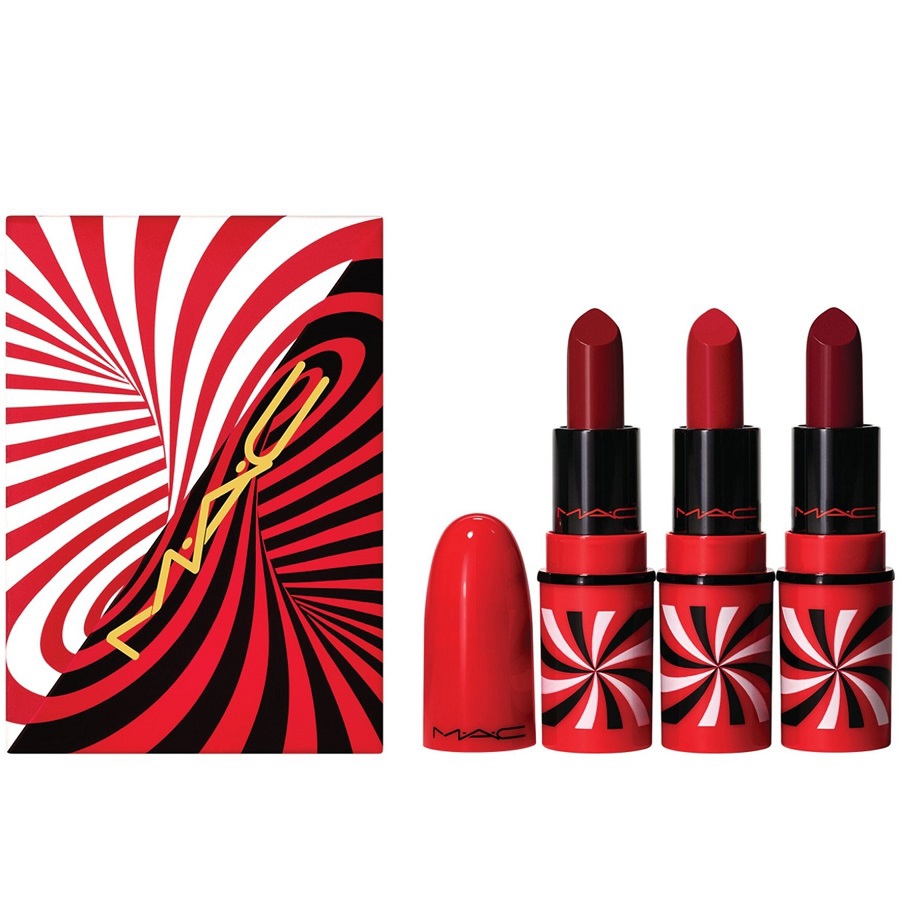 مجموعة أحمر شفاه صغير أحمر