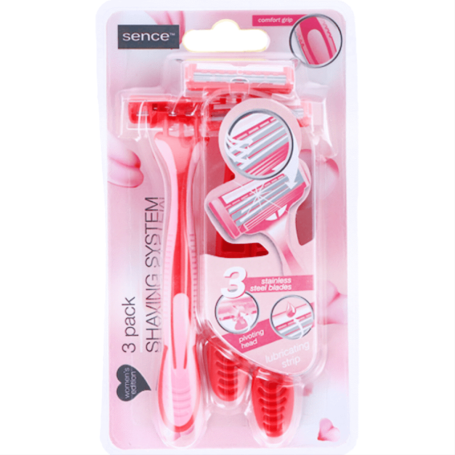 ماكينة حلاقة ثلاثية الشفرات 3 قطع