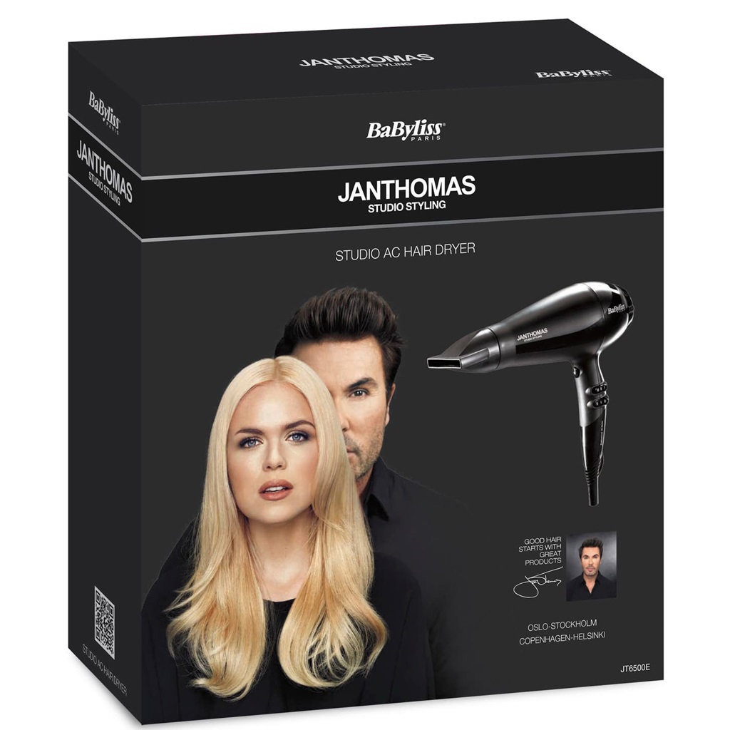 مجفف شعر اي سي بقوة 2000 واط باللون الأسود