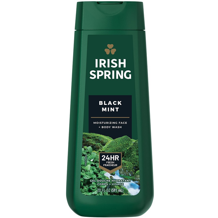 غسول مرطب للوجه والجسم برائحة النعناع الأسود 591 مل