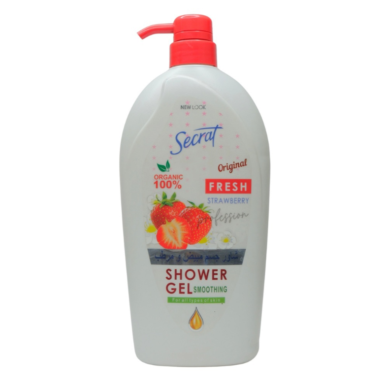 كريم استحمام سيكرات المهدئ برائحة الفراولة 1000 مل