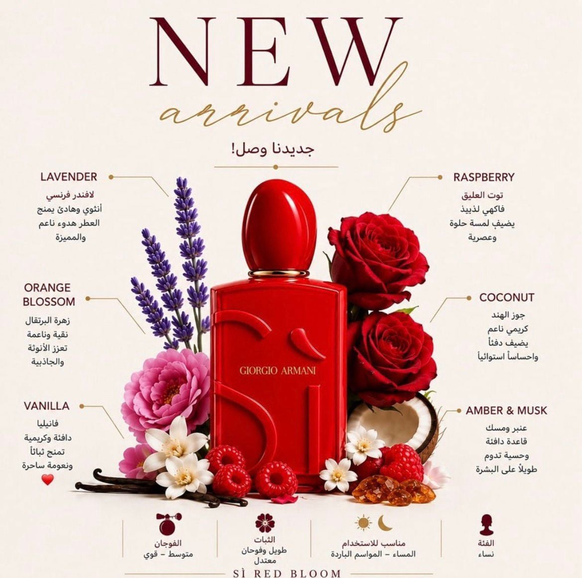 عطر سي باشون ريد بلوم أودي بارفيوم 100 مل 2