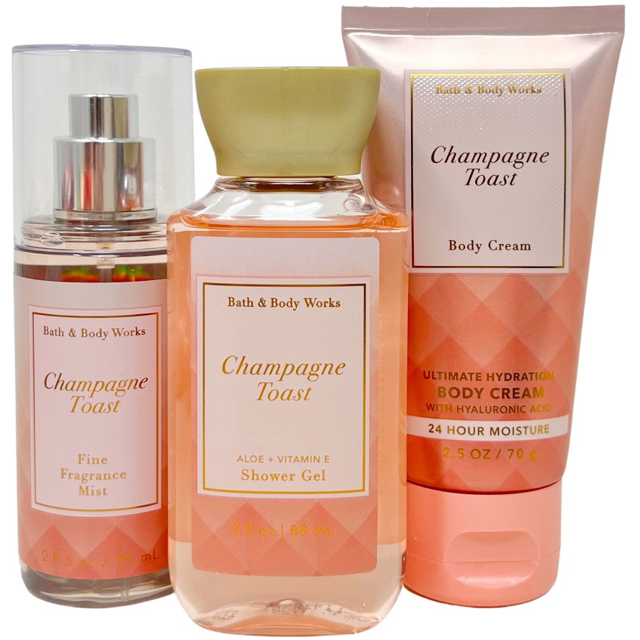 مجموعة هدايا العناية بالجسم شامبين توست 3 قطع