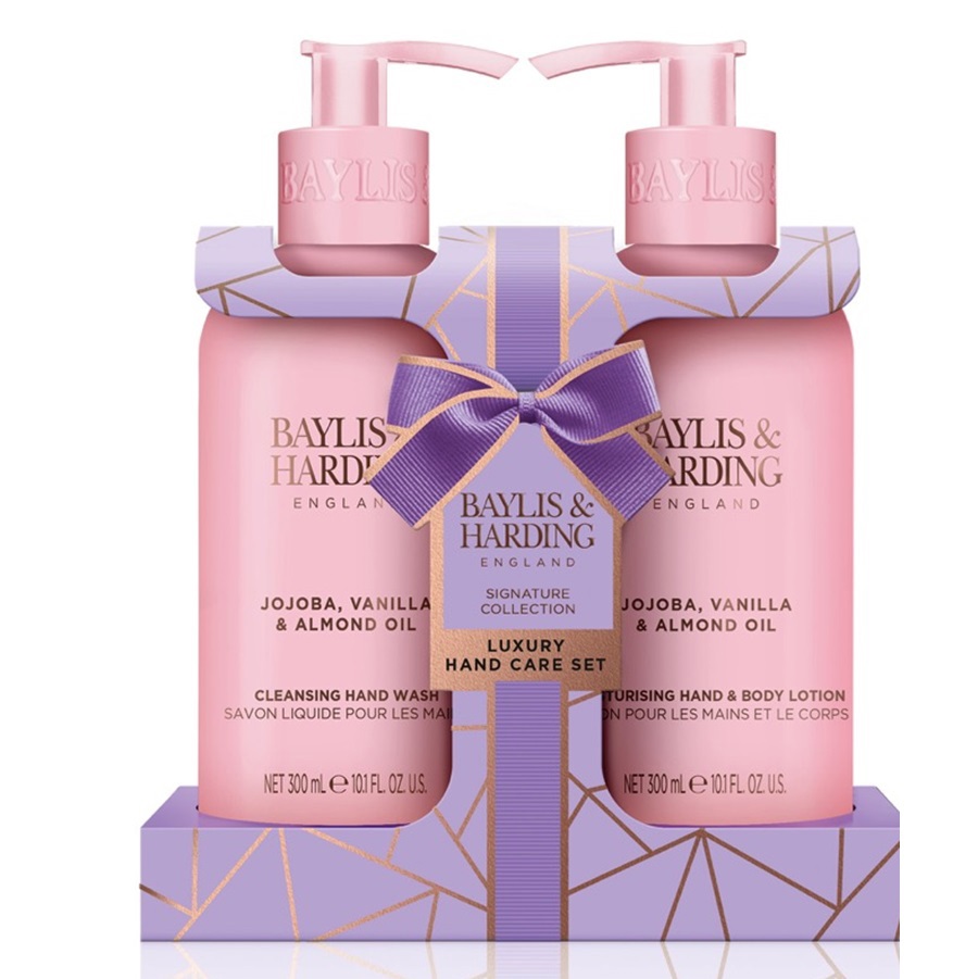 مجموعة هدايا فاخرة للعناية باليدين بزيت الجوجوبا والفانيليا واللوز 2 * 300 مل