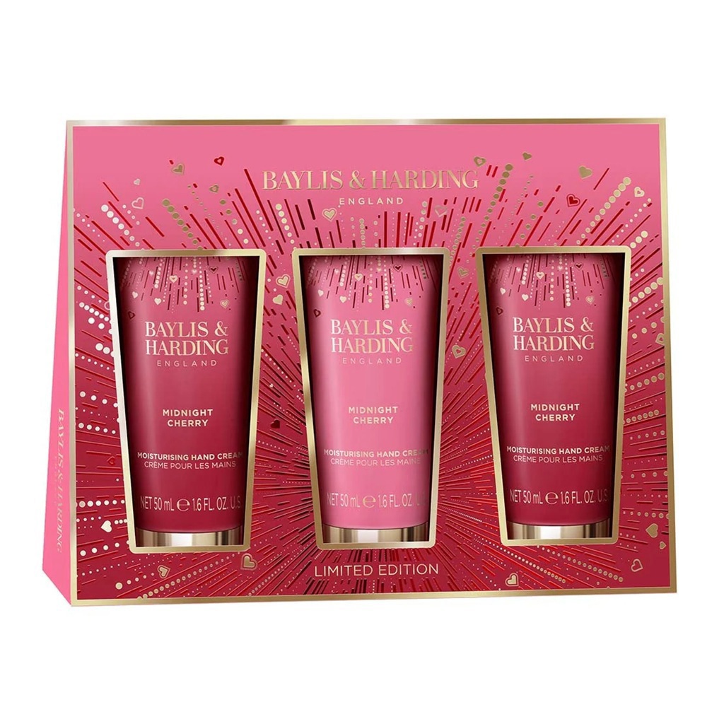 مجموعة هدايا فاخرة للعناية باليدين برائحة الكرز 3 قطع
