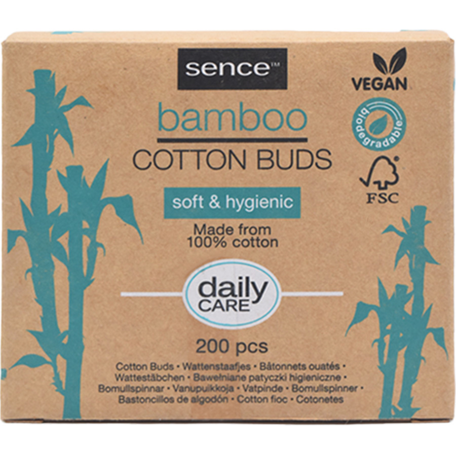 أعواد قطنية من البامبو 200 قطعة