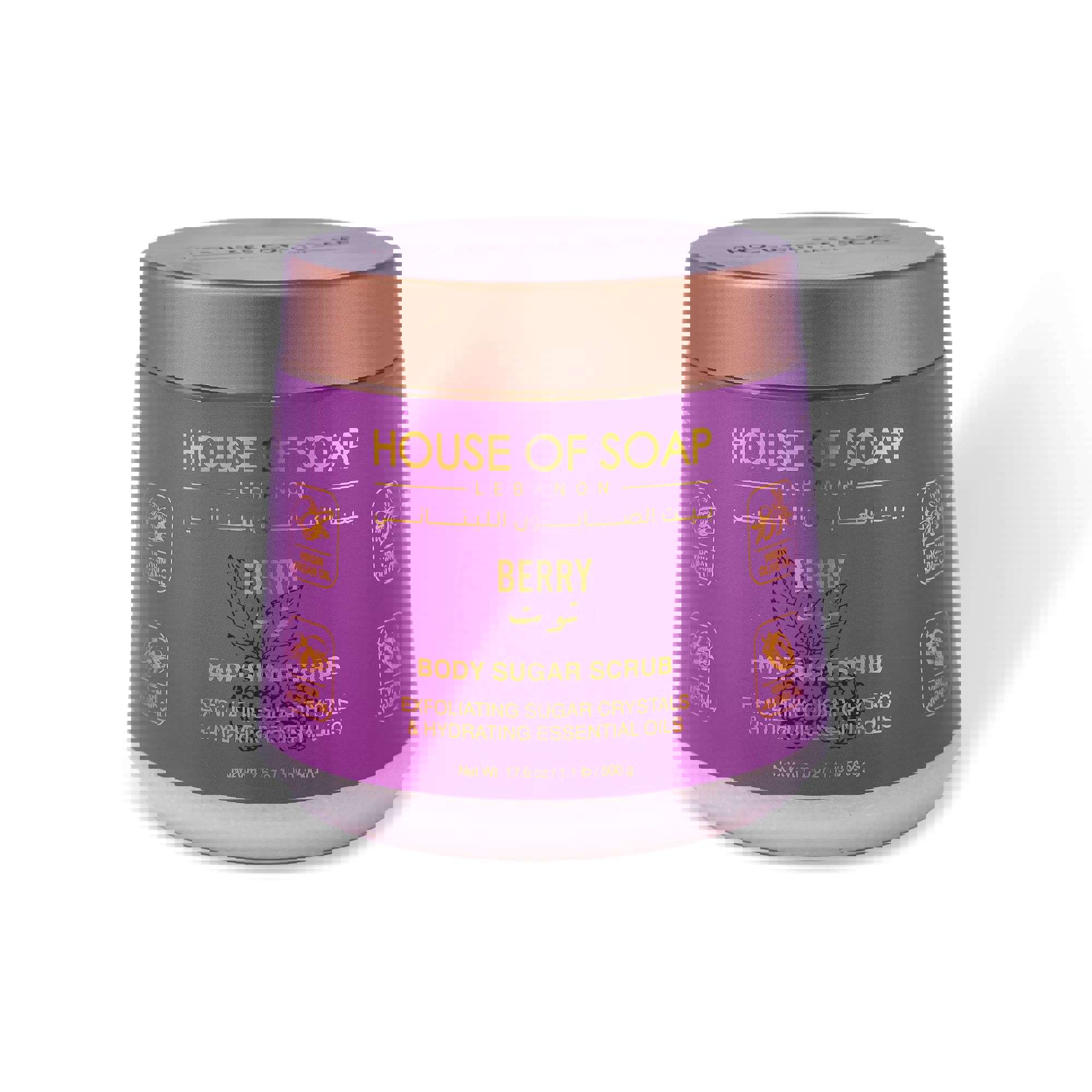 مقشر سكر الجسم بنكهة التوت ٥٠٠ غرام جديد