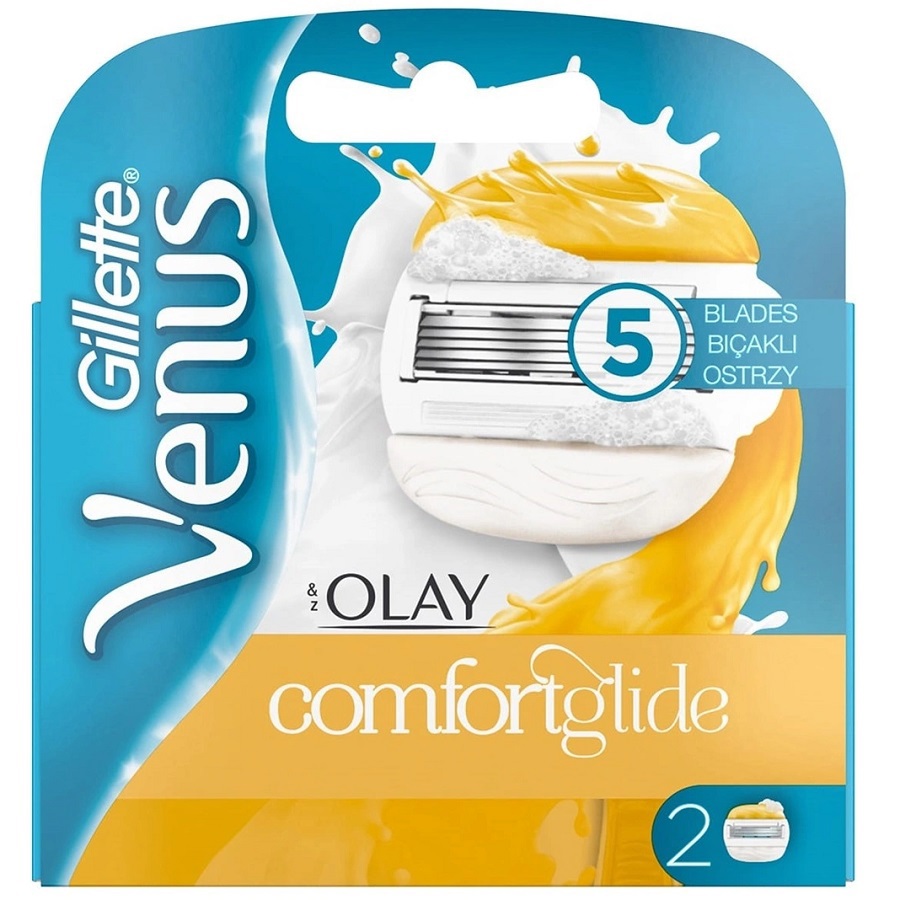 رؤوس شفرات حلاقة كومفورت جلايد بجوز الهند 2 قطعة