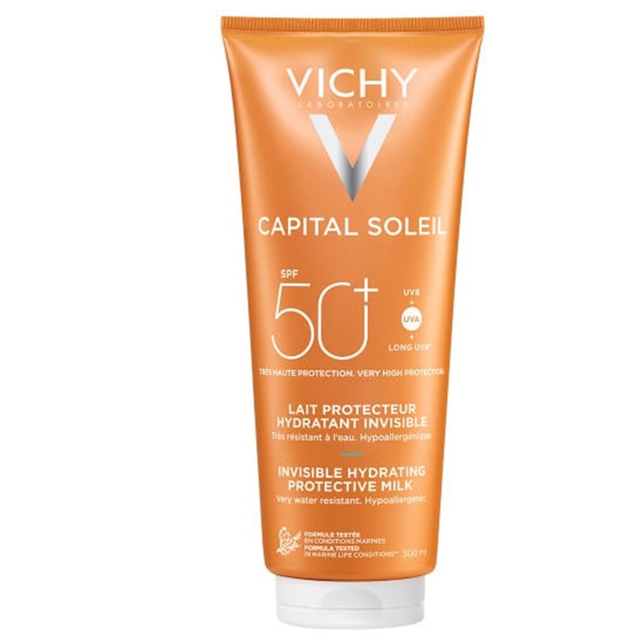 حليب مرطب وواقي غير مرئي مع عامل حماية من الشمس 50, 300 مل