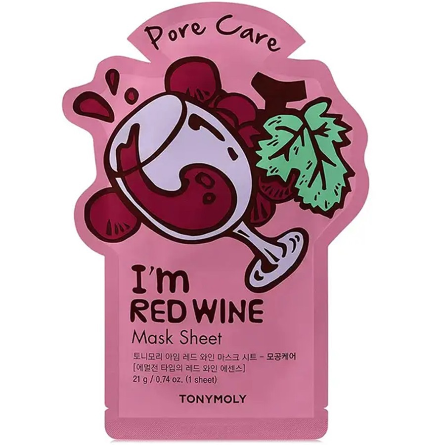 ماسك ورقي بالنبيذ الأحمر للعناية بالمسام