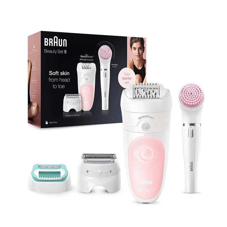 جهاز سيلك ابيل 5 لازالة الشعر مع فرشاة تنظيف