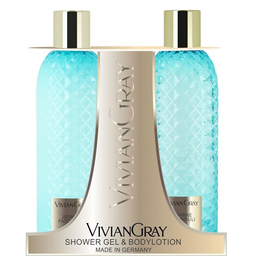 مجموعة جل الاستحمام ولوشن الجسم برائحة الياسمين والبتشولي 300 مل