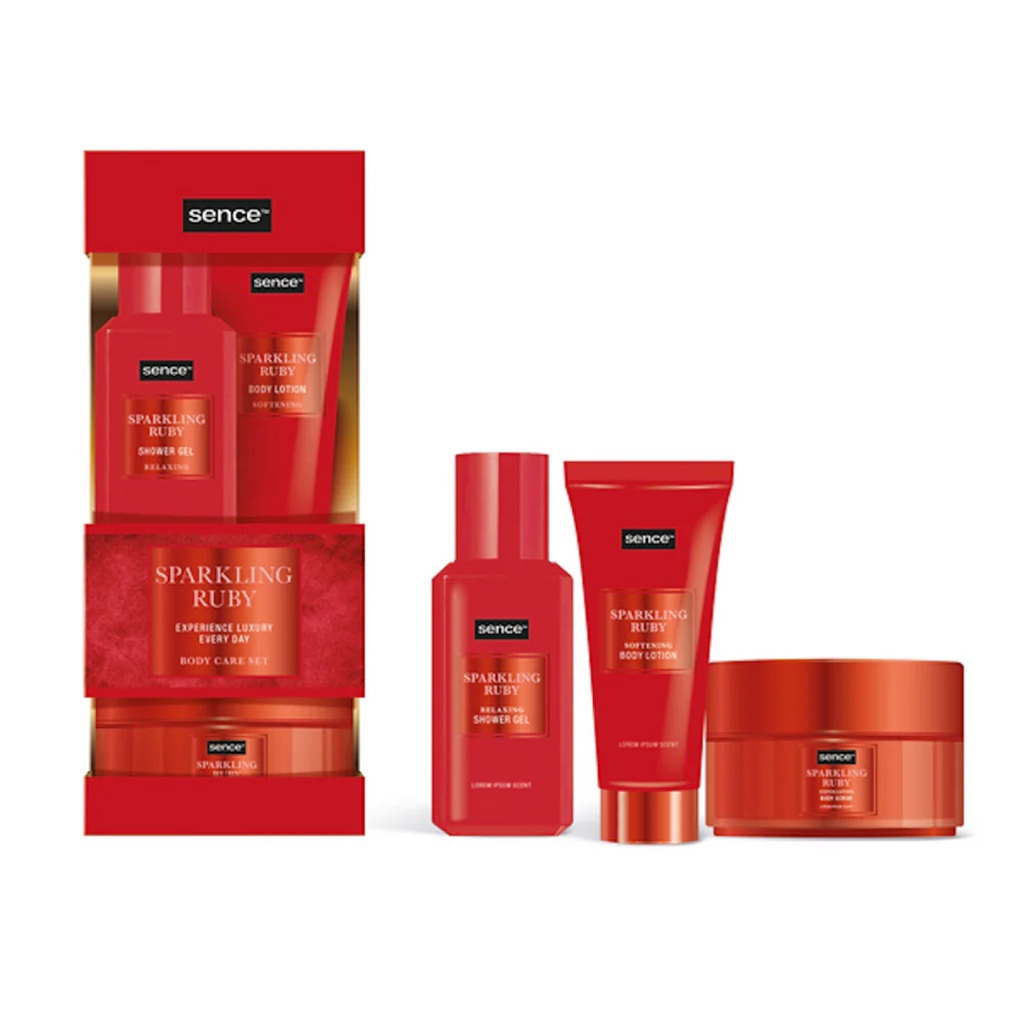 مجموعة العناية بالجسم سباركلينج روبي 3 قطع