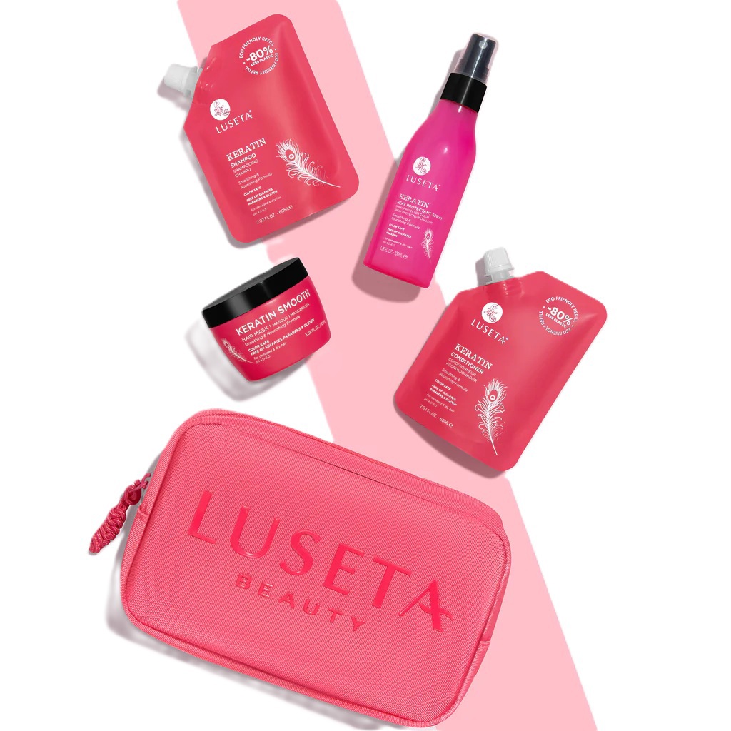 مجموعة السفر لتنعيم وتغذية الشعر 4 قطع
