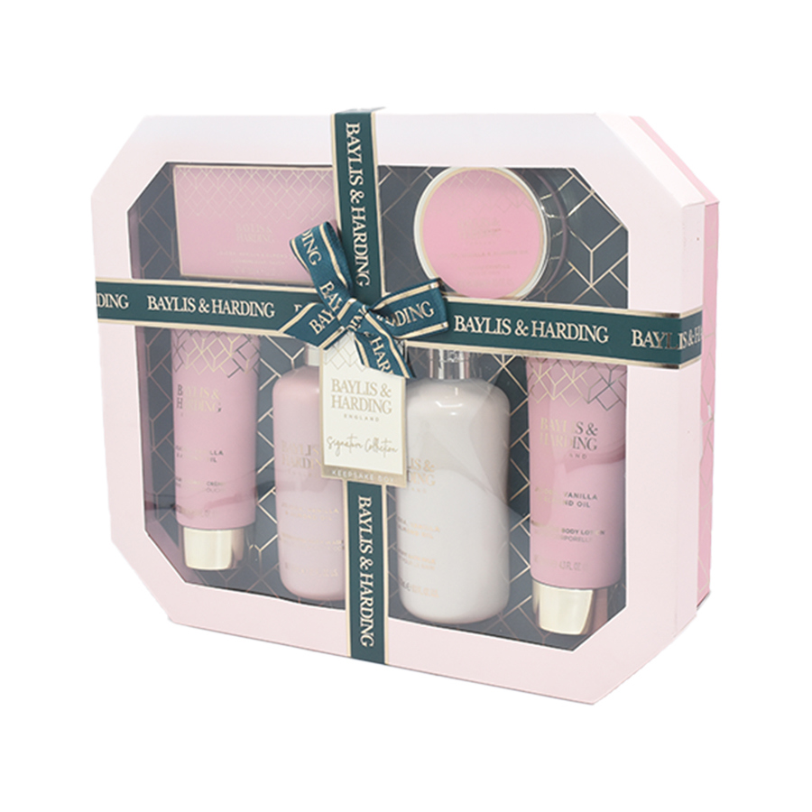 مجموعة العناية بالجسم بالجوجوبا والفانيليا وزيت اللوز 6 قطعة