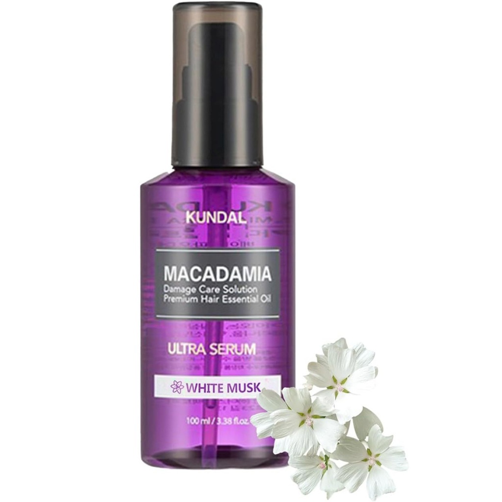 سيروم العناية بالشعر التالف بالمكاديميا والمسك الأبيض 100 مل