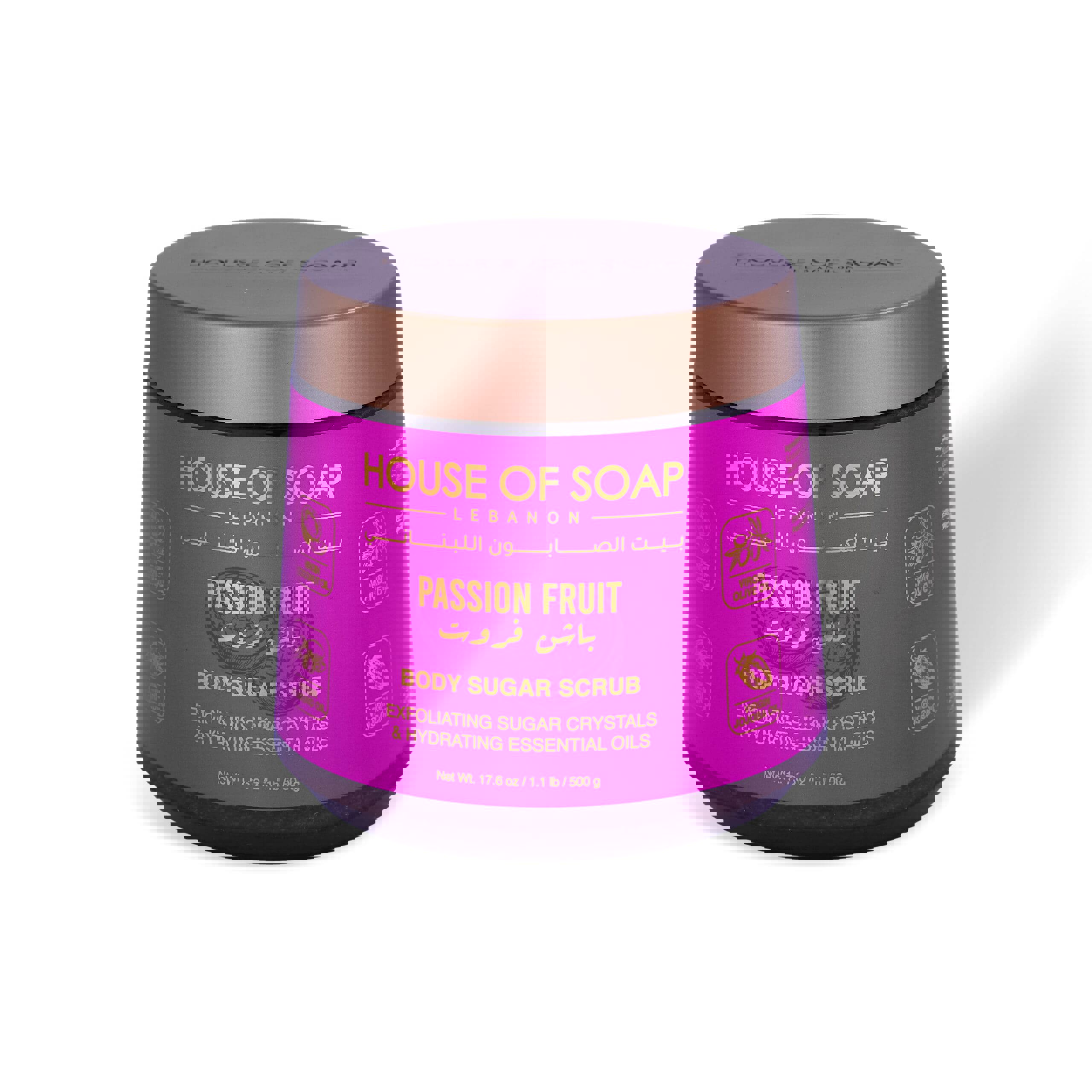 مقشر سكر الجسم برائحة فاكهة الباشن فروت ٥٠٠ غرام جديد