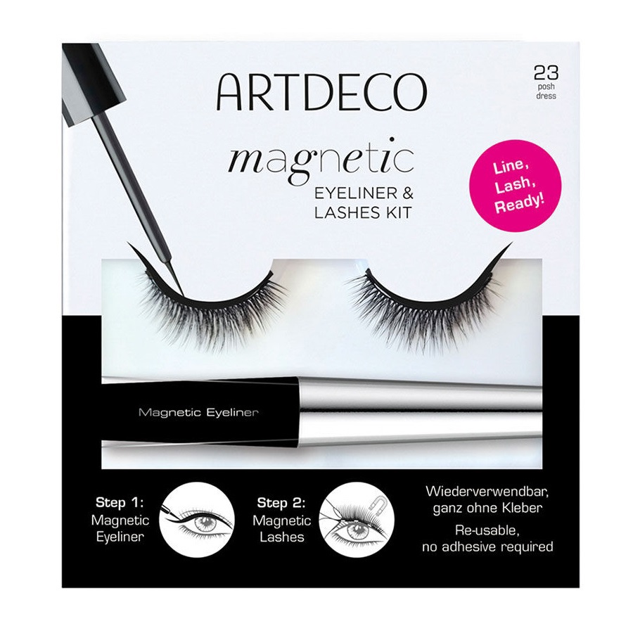 مجموعة محدد عيون مغناطيسي ورموش مغناطيسية 23 بوش دريس